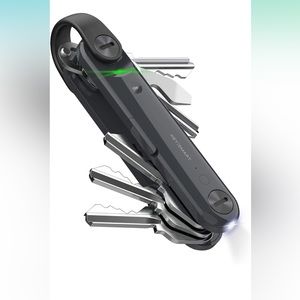 KeySmart Max - Compact Trackable w LED Flashlight and Tile Bluetooth Key Finder